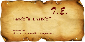 Tamás Enikő névjegykártya