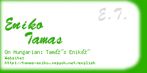 eniko tamas business card